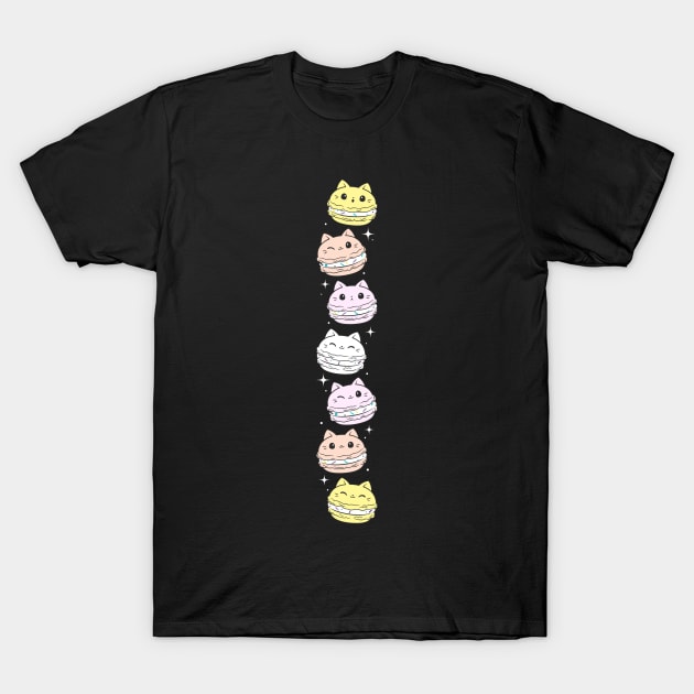 Pangender Pride Flag Month Cute Cat Kawaii Macaron T-Shirt by Graphic Monster